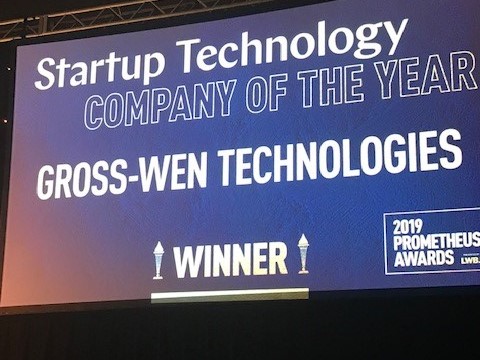 Gross-Wen Technologies, Inc. Named 2019 Prometheus Awards Startup Technology Company of the Year